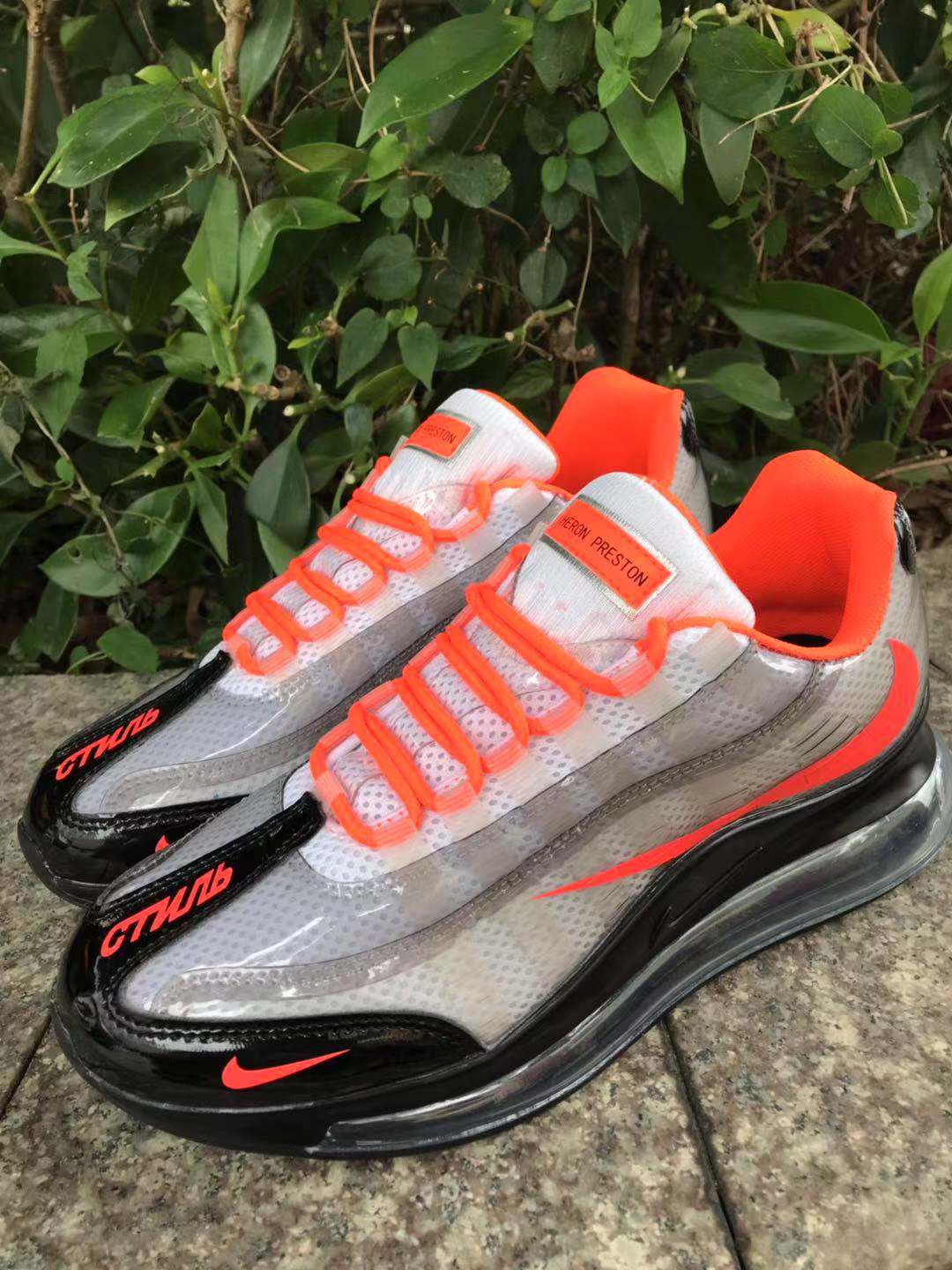 Women Nike Air Max 720 95 Grey Black Orange Shoes - Click Image to Close